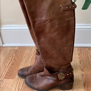 Distressed Riding Boots.